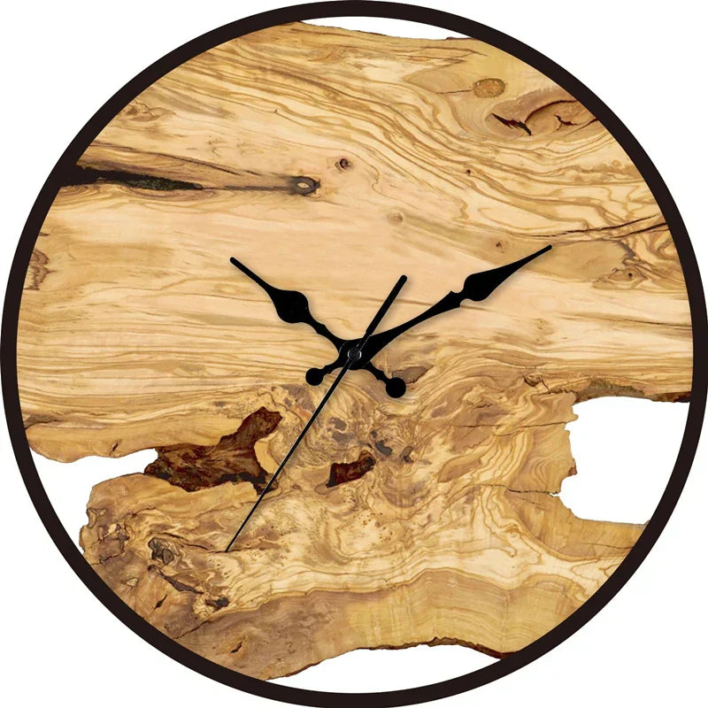 Brehn | Geräuschlose Wanduhr aus Acryl und Holz