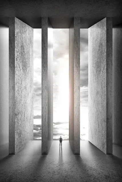 Moderne geometrische architektonische Landschaften Wandkunst Fine Art Leinwanddrucke Bilder für Studio, Home Office, Eingangsbereich Inspirierende Kunstdeko | Brehn