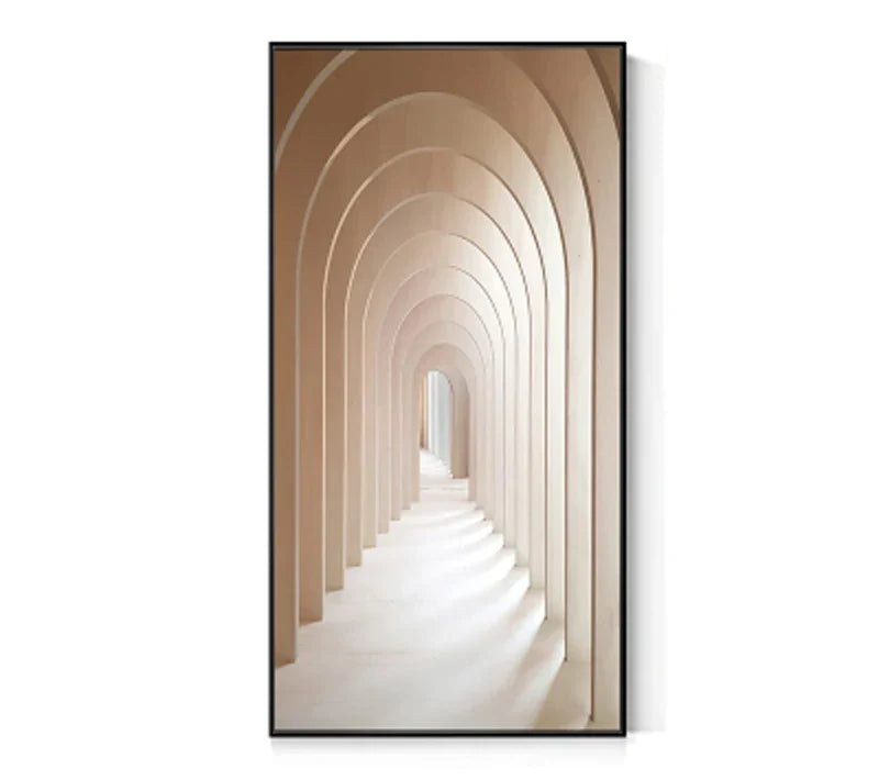 Moderne abstrakte minimalistische Bögen Architektur Wandkunst Fine Art Leinwanddrucke Bilder für Eingangsbereich Foyer Wohnzimmer Home Office Dekor | Brehn