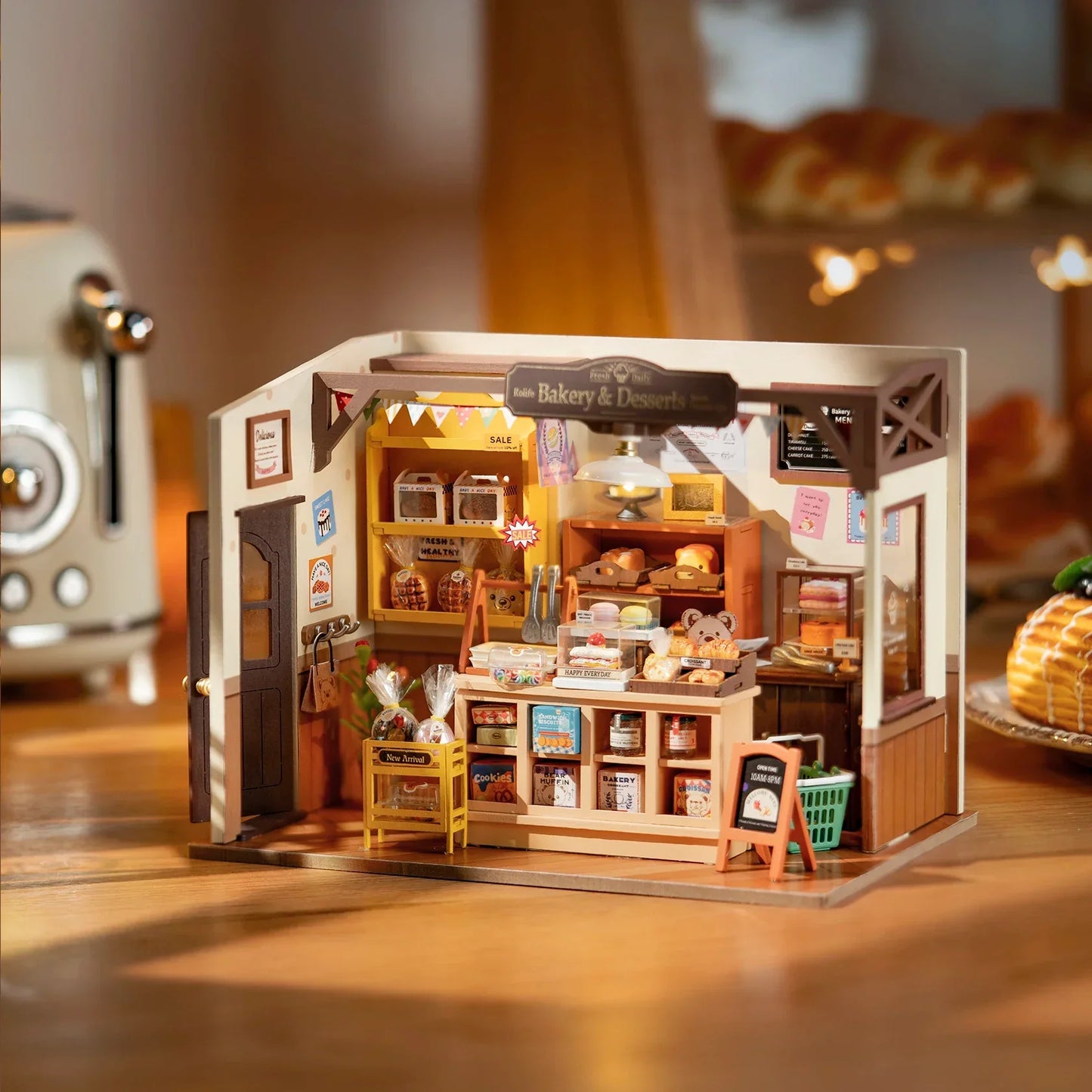 Miniatur Café Holz Zusammenbau DIY Bäckerei Set | Brehn