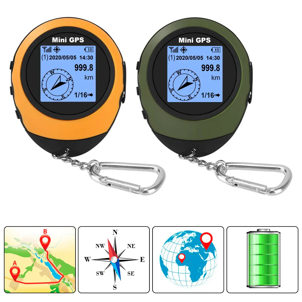 Brehn | Kompakter Satellit GPS Navigator Hochpräzisionskompass Tracker Gerät