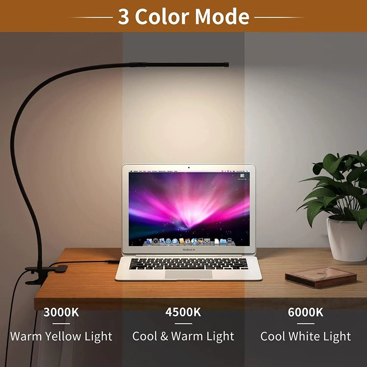 VIvolux | Adaptiver Arbeitsplatz Dimmbar Flexible LED Lampe