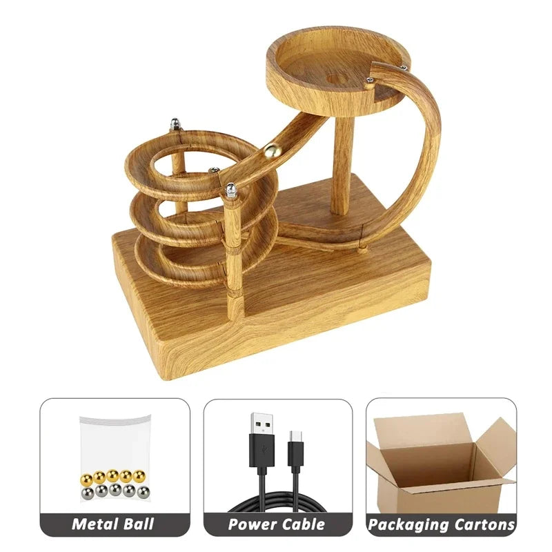 Brehn | Holz Perpetual Spiral Motion Kinetic Ball Roller Wissenschaftsspielzeug