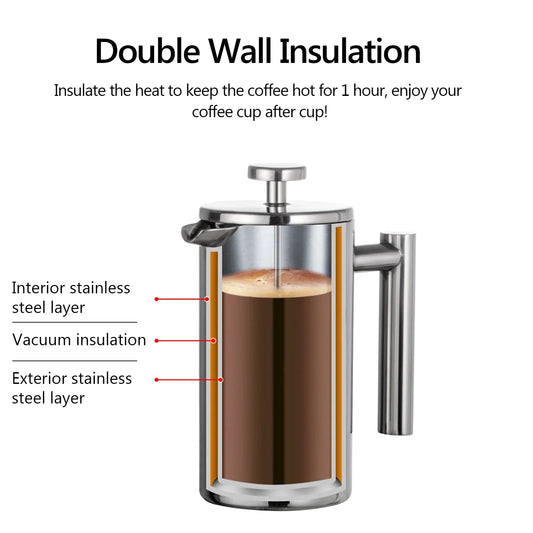 Brehn | Edelstahl French Press Kaffeemaschine
