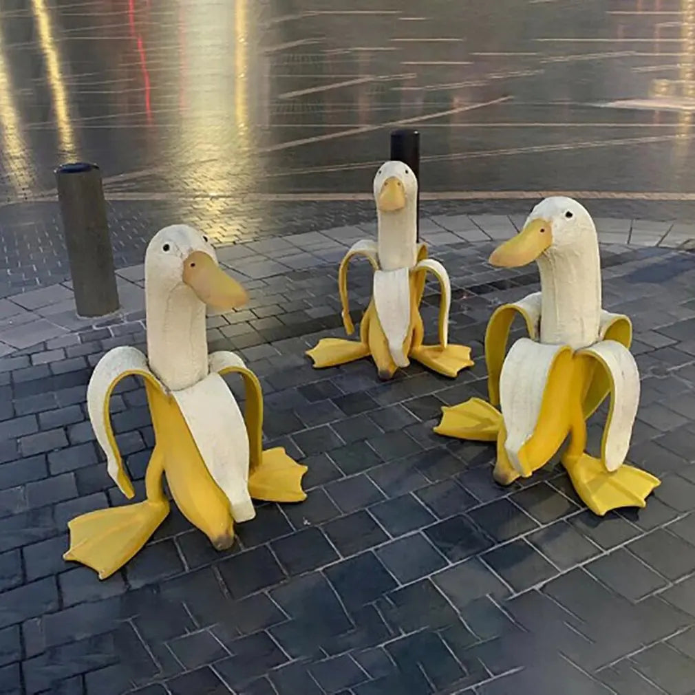 Geschälte Banane Ente Gesicht Gartendekor | Brehn