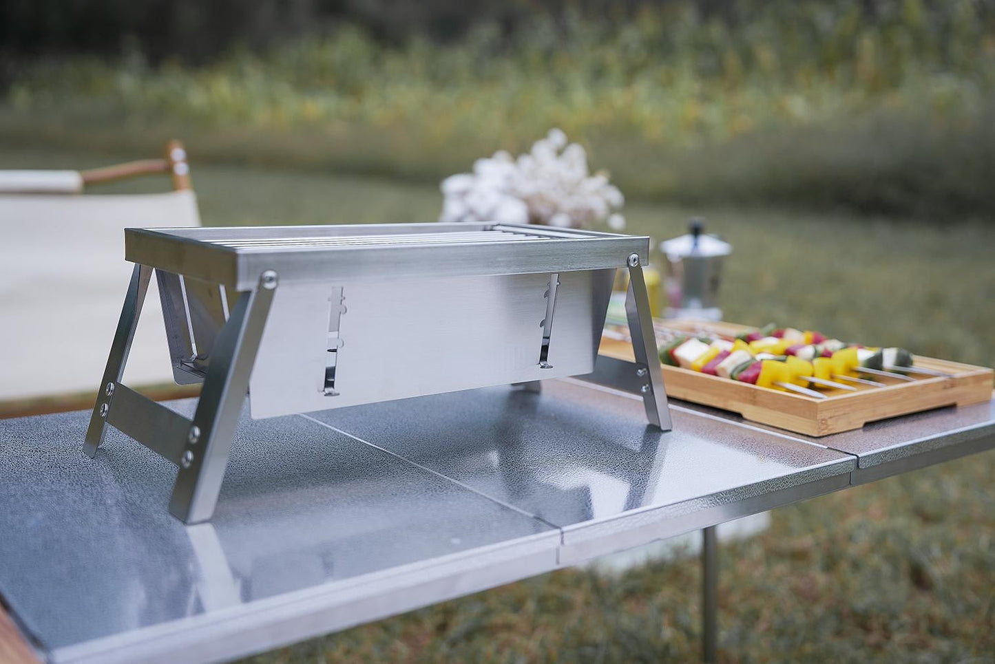 VIvolux | Ultimate Camping Style Edelstahl Faltgrill