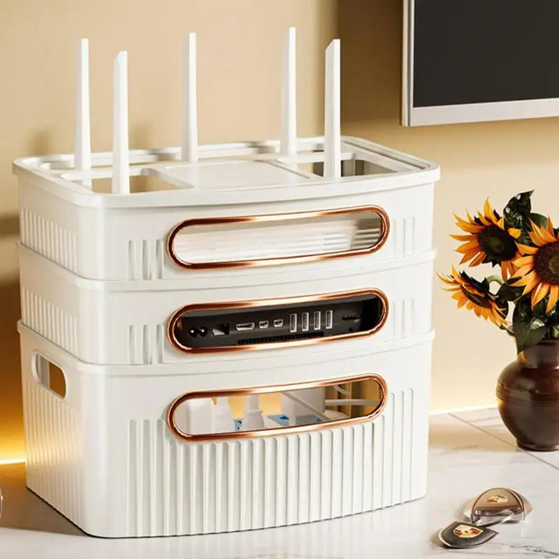 Staubdichter dekorativer Router Aufbewahrungsbox Organizer | Brehn
