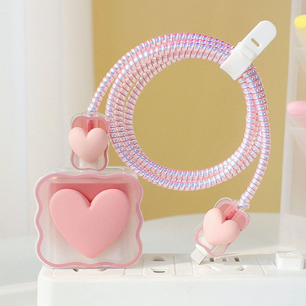 VIvolux | Transparent Love Lade-Kabel Schutz-Hülle