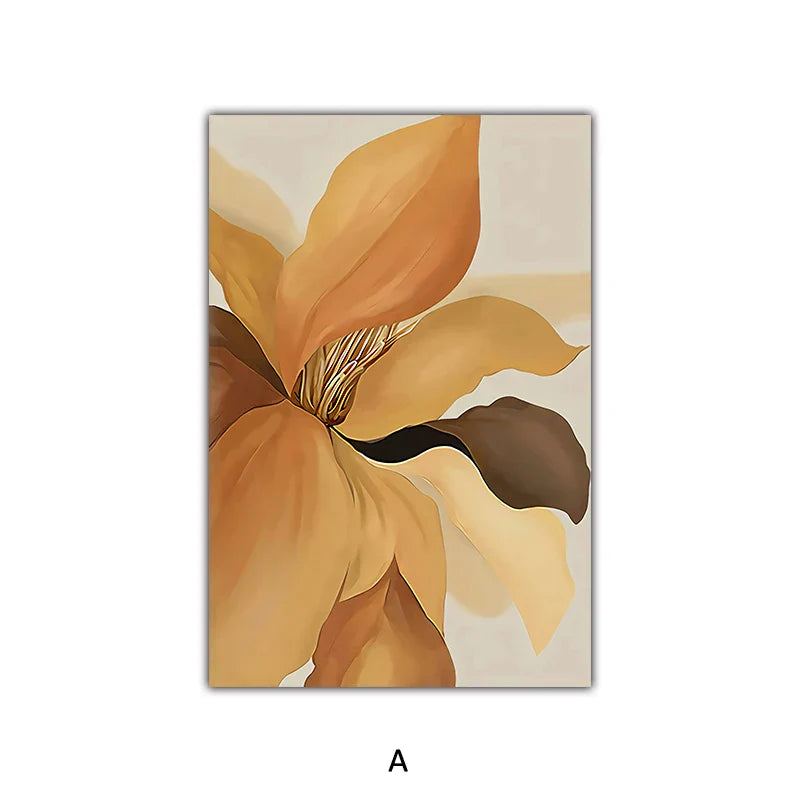 Große abstrakte florale Wandkunst feine Kunstleinwanddrucke moderne Botanikbilder für Wohnzimmer Esszimmer Schlafzimmer Kunstdekoration | Brehn