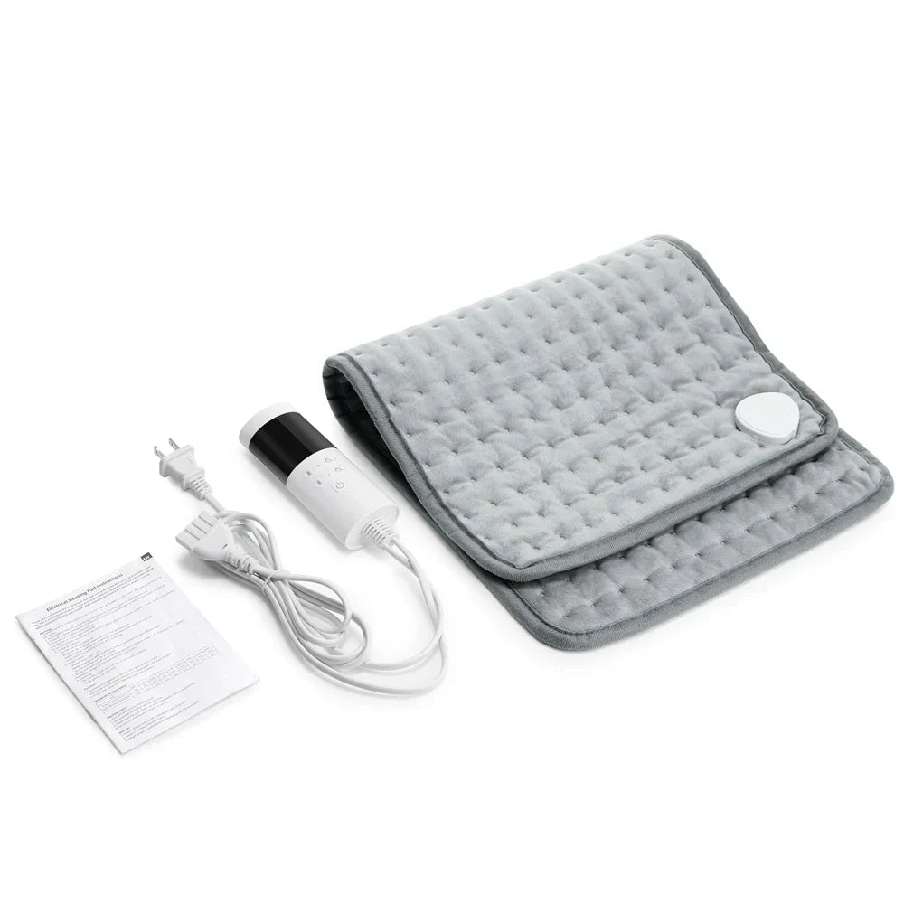 Brehn | ThermaEase Elektrisches Heizkissen | 9 Temperaturstufen & 4 Timer-Modi | 30×60 cm | Waschbar & Schnelles Heizen | Für Rücken, Bauch & Beine