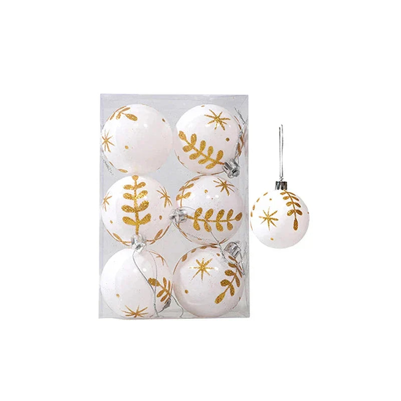 Elegante Schneeflocken Weihnachtskugeln Set – Hochwertige Christbaumkugeln in Rot, Weiß und Gold, perfekt für festliche Baumdeko zu Weihnachten | Brehn