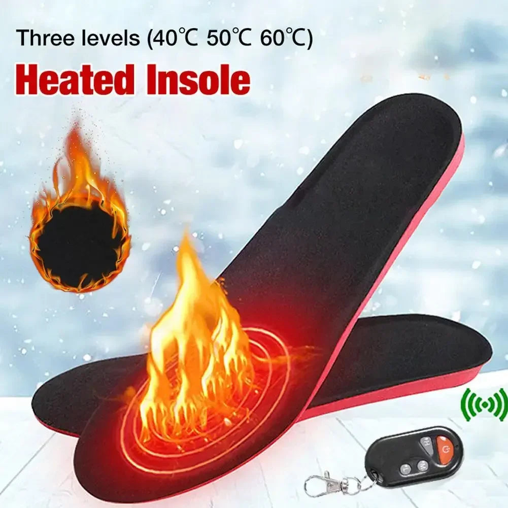 Brehn | Beheizbare Einlegesohlen WarmStep Pro | Wiederaufladbar mit Fernbedienung | 3 Heizstufen | Zuschneidbar | Elektrische Fußwärmer für Winter & Outdoor