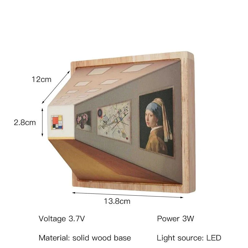 Brehn | DimenLamp - 3D LED Lampe - Moderne Wanddekoration - Einzigartige Geschenkidee