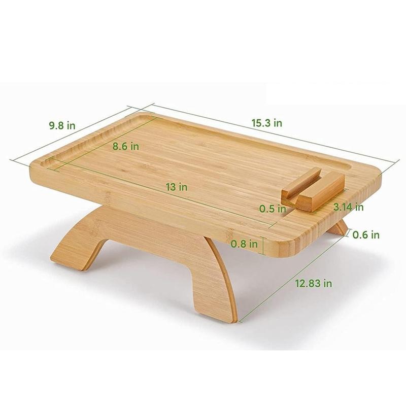 Brehn | Bequemer Sofaarmlehnen Holztablett
