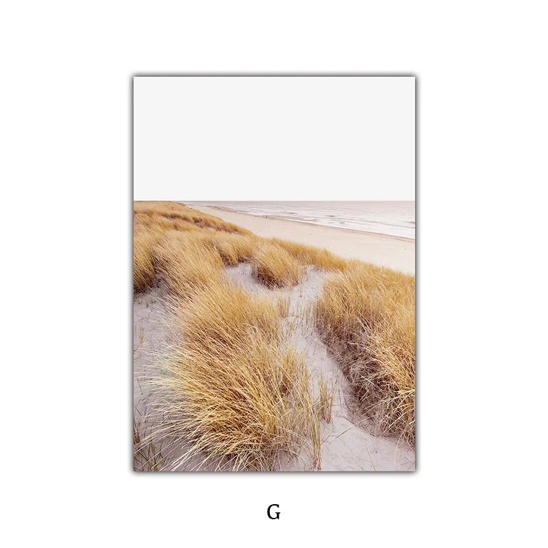 Einfache Natur Flora-Landschaft Galerie Wandkunst Fine Art Leinwanddrucke Minimalistische Nordic Bilder für das Wohnzimmer Skandinavische Wohnkultur | Brehn