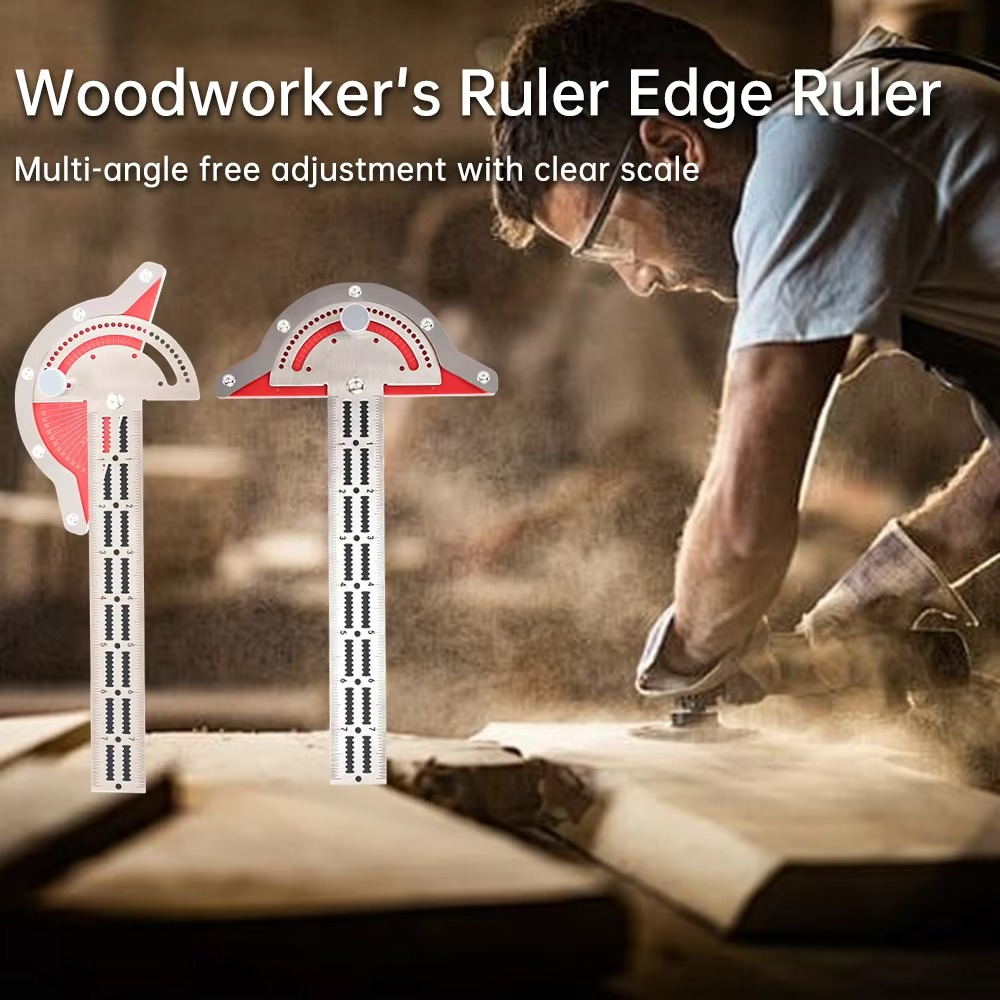 Präzisions-Winkelmesser und Kantenlineal aus Edelstahl
