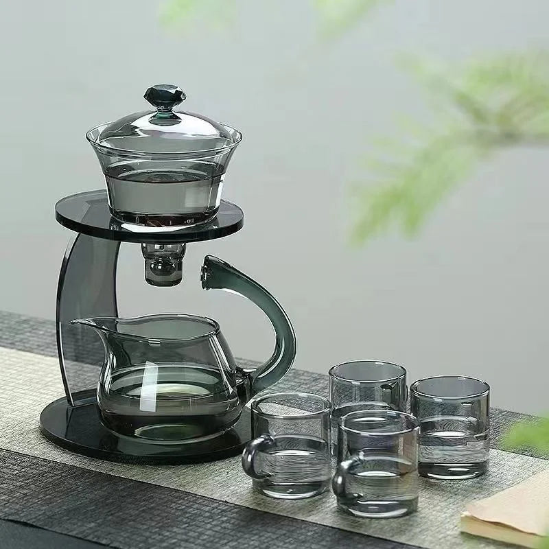 Brehn | Glatte Bogen Glas Magnet Teekanne Set