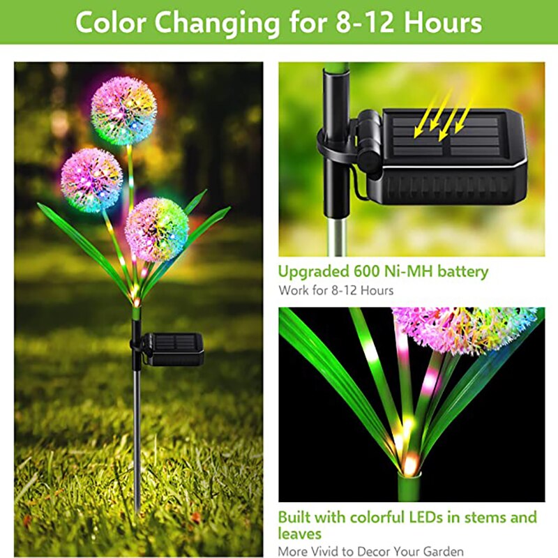 Brehn | Garten Glow Solar-Betriebene Löwenzahnlichter
