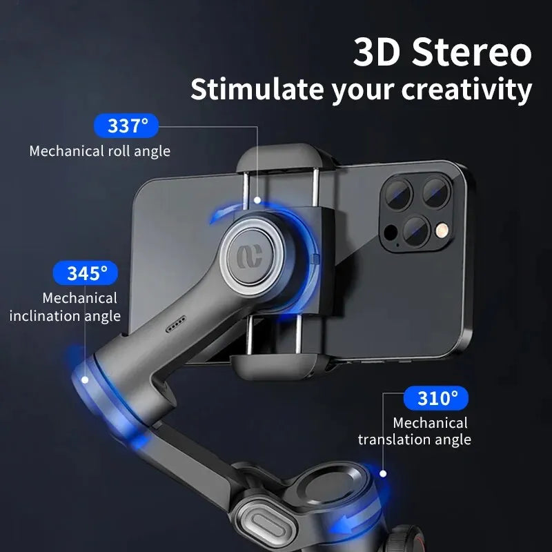 3-Achsen-Smartphone-Gimbal-Stabilisator mit KI-Tracking und Gesichtserkennung – Alvion