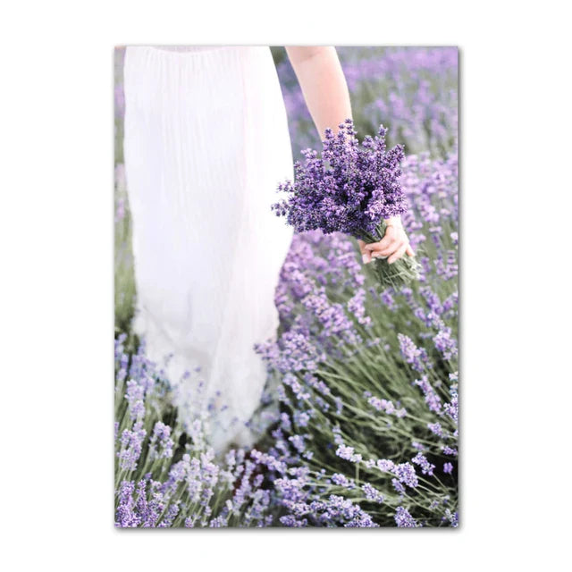 Provence Landschaft Purpur Lavendel Bilder von ruhiger Wandkunst Fine Art Leinwanddrucke Galerie Wandbilder für Wohnzimmer Kunst Dekor