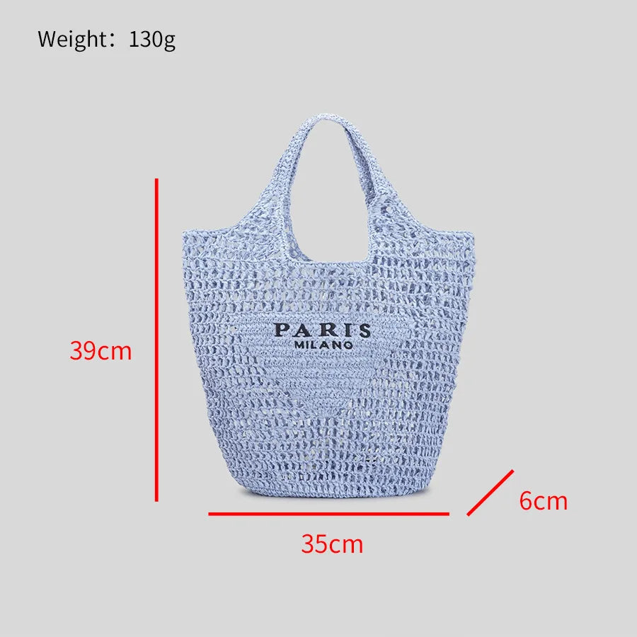 Brehn | Netzstrohstrick-Strandtasche