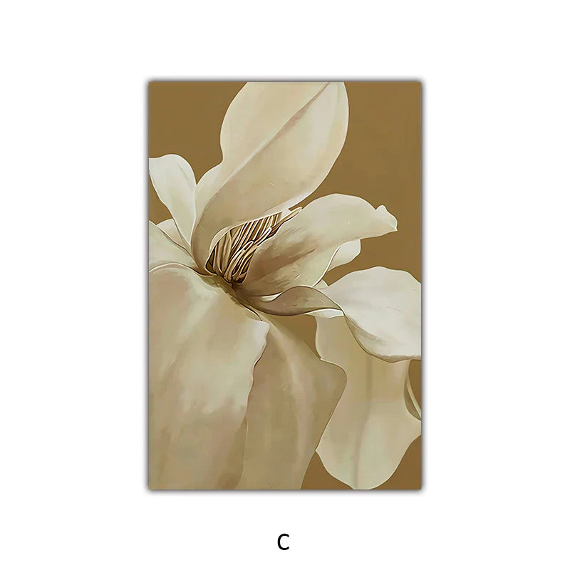 Große abstrakte florale Wandkunst feine Kunstleinwanddrucke moderne Botanikbilder für Wohnzimmer Esszimmer Schlafzimmer Kunstdekoration | Brehn