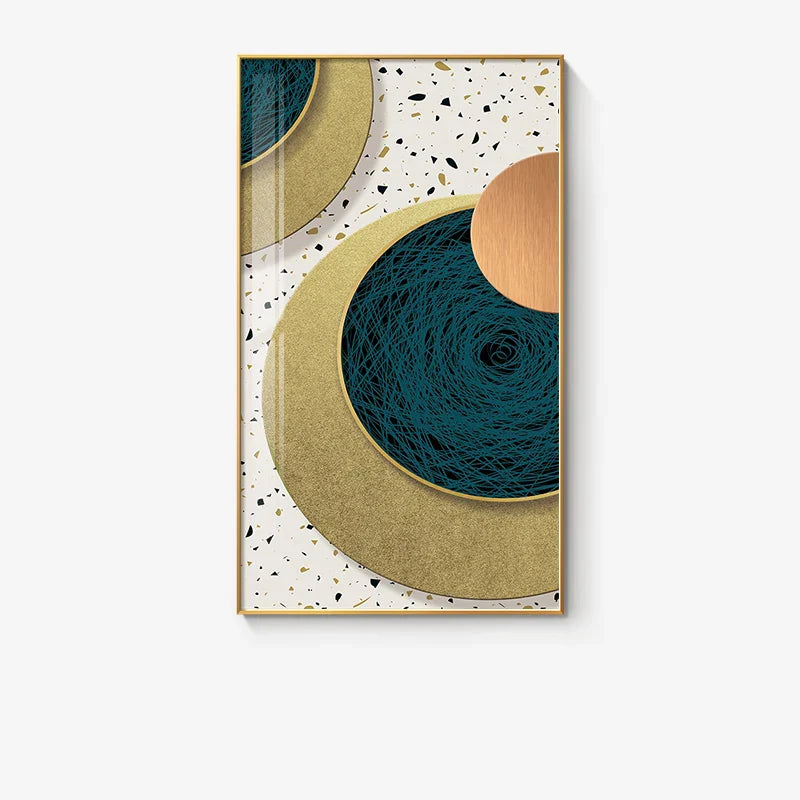 Modern abstrakte geometrische Kreise Wandkunst Fine Art Leinwanddrucke Bilder für luxuriösen Wohnbereich Esszimmer Hotel Schlafzimmer Home Office Kunst Dekor | Brehn