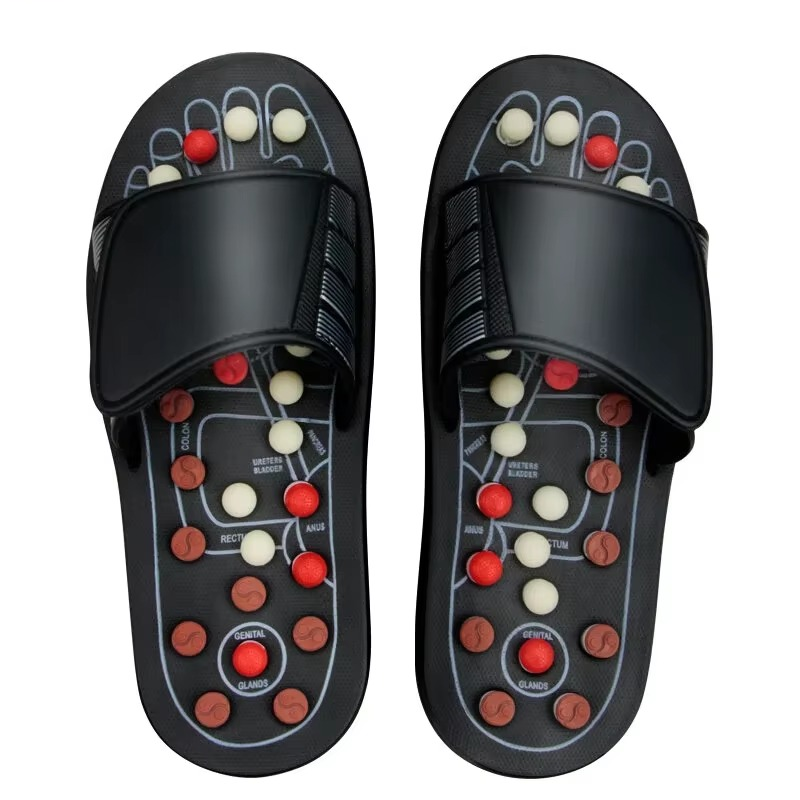 Fußmassage-Slipper mit Kieselstein-Akupressur-Therapie