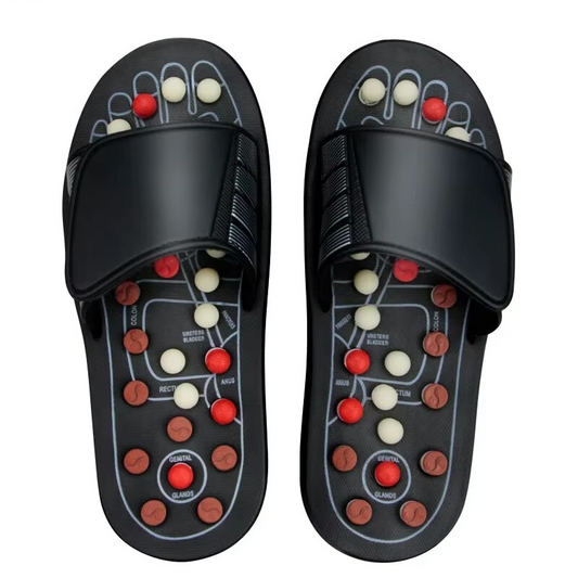 Fußmassage-Slipper mit Kieselstein-Akupressur-Therapie