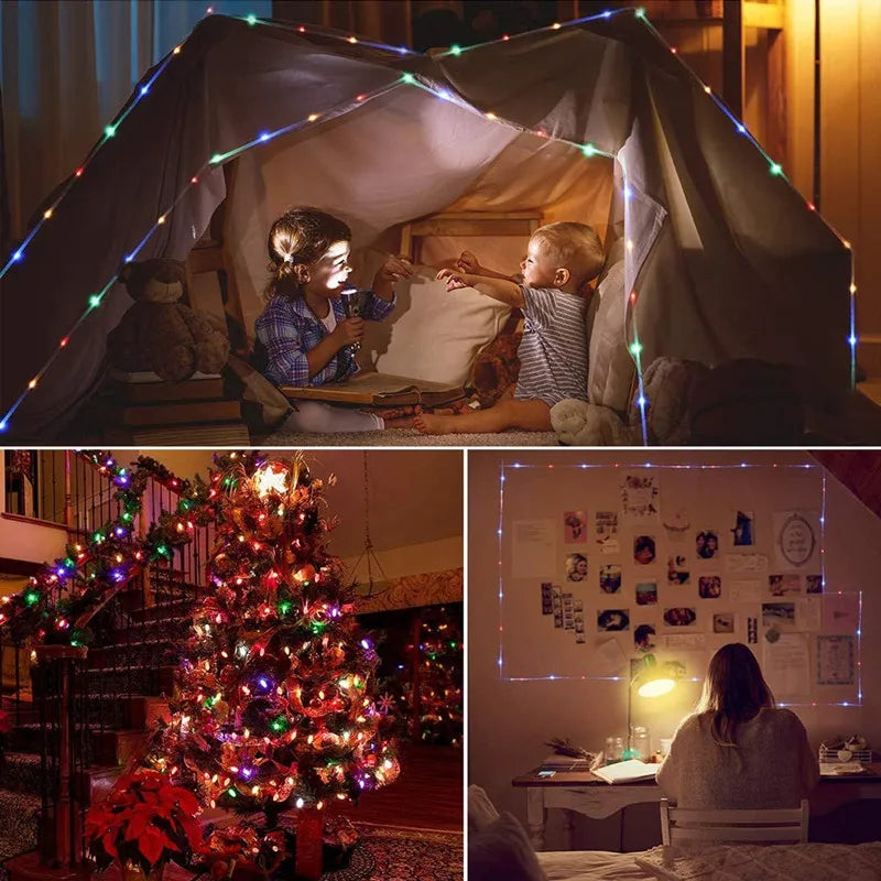 Brehn | LumiSolar Lichterkette Außenbereich | 7–32 m | Solar betrieben & wasserdicht | 8 Lichtmodi | Weihnachten, Garten & Party
