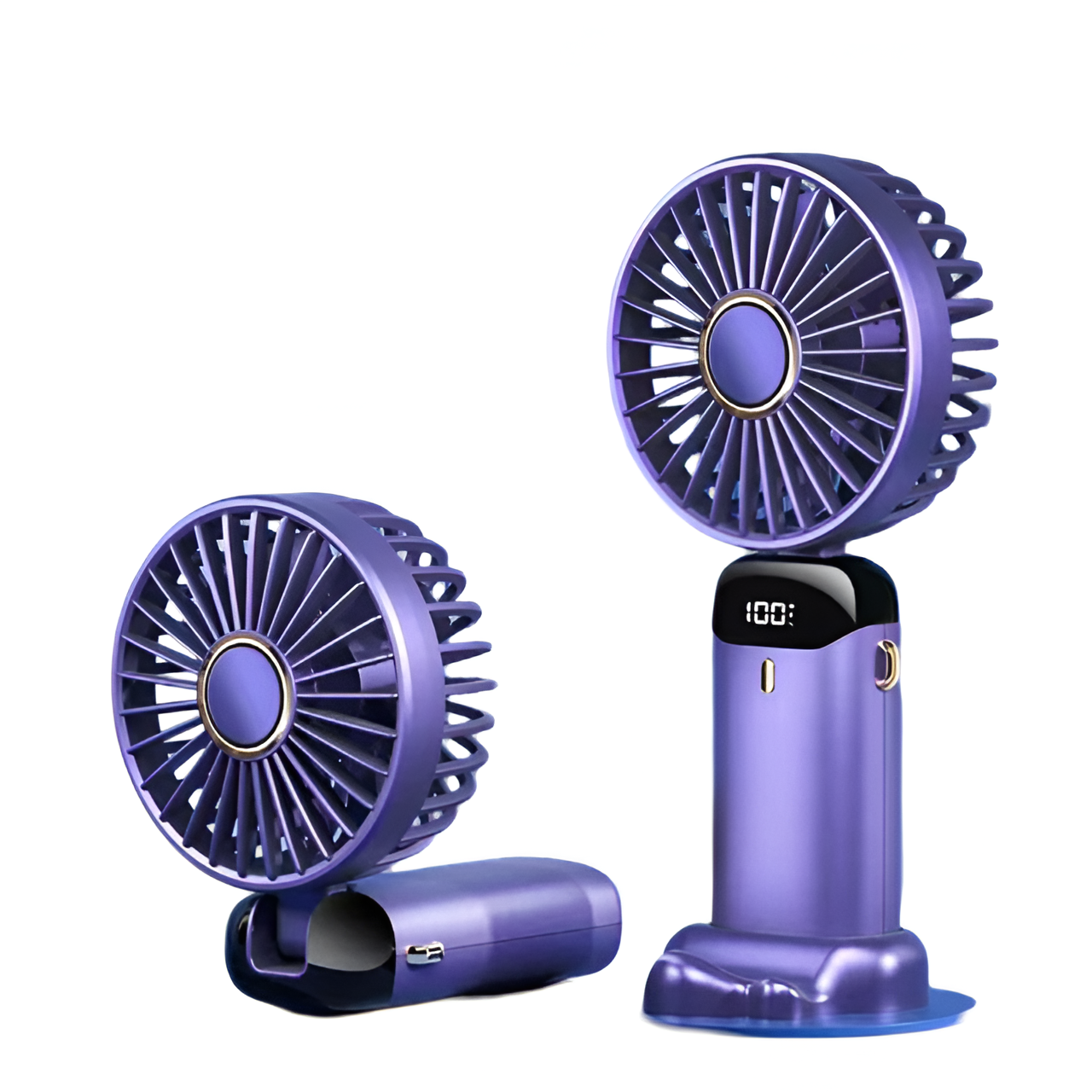 Wiederaufladbarer Handheld Mini Ventilator | 5-Geschwindigkeits, 90-Grad verstellbar & leise für Büro, Zuhause & Außenbereich | Brehn