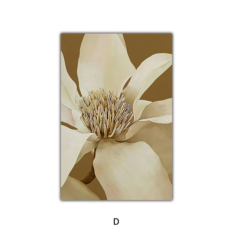 Große abstrakte florale Wandkunst feine Kunstleinwanddrucke moderne Botanikbilder für Wohnzimmer Esszimmer Schlafzimmer Kunstdekoration | Brehn