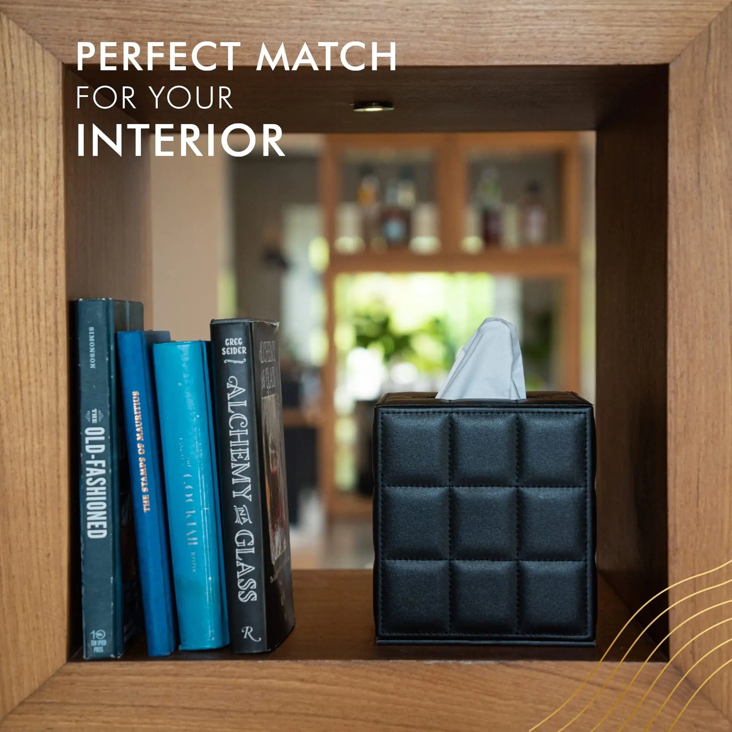 Stylische leichte Luxus-Leder-Taschentuchbox für Couchtisch Esszimmer Tisch Serviettenspender für Büro Schreibtisch Wohnzimmer Nordic Home Dekor Zubehör für modernes Wohnen | Brehn