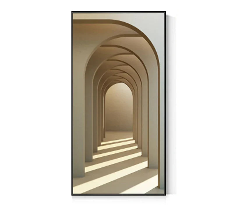 Moderne abstrakte minimalistische Bögen Architektur Wandkunst Fine Art Leinwanddrucke Bilder für Eingangsbereich Foyer Wohnzimmer Home Office Dekor | Brehn