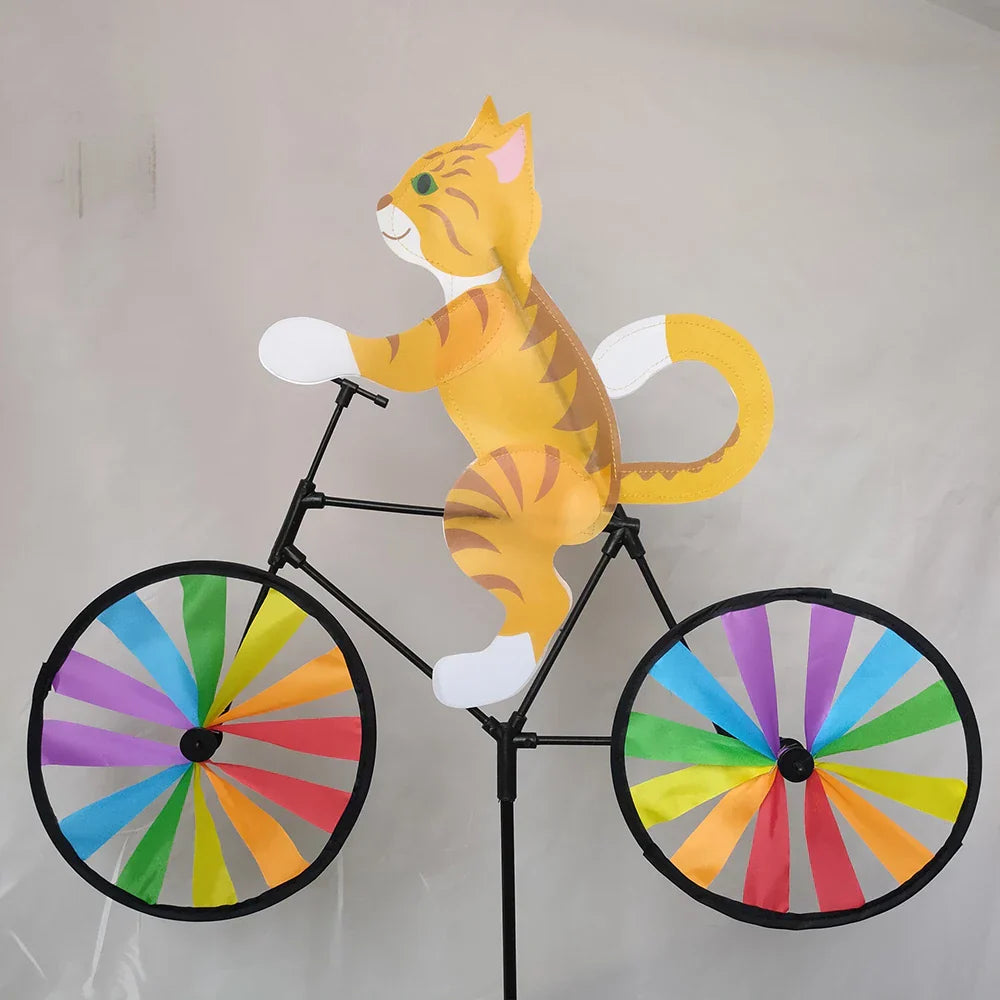 Brehn | Regenbogen Fahrrad Katze Garten Dekoration