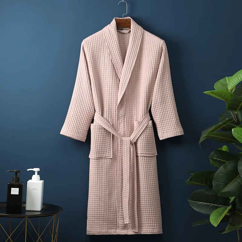 Brehn | CozyCotton Premium Bademantel aus Baumwolle | Weich & Atmungsaktiv | Perfekt für Herren & Damen | Mit Taschen