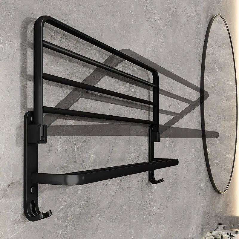 VIvolux | Eleganter Lebensstil Platzsparender Klappbarer Aluminium Handtuchhalter