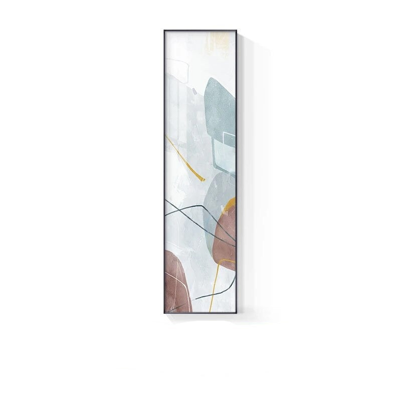 Marmor Druck Abstract Vertikale Format Wandkunst Blau Pastell Rosa Bilder Für Modernes Wohnzimmer Schlafzimmer Eingangsbereich Wanddekoration | Brehn