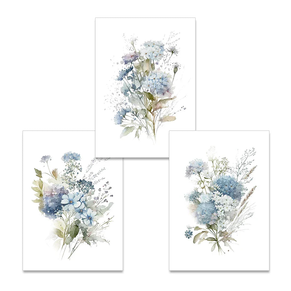 Minimalistische Wilde Wiesenblumen Aquarell Wandkunst Fein Kunst Leinwanddrucke Botanische Poster Bilder Für Wohnzimmer Wohnkultur | Brehn