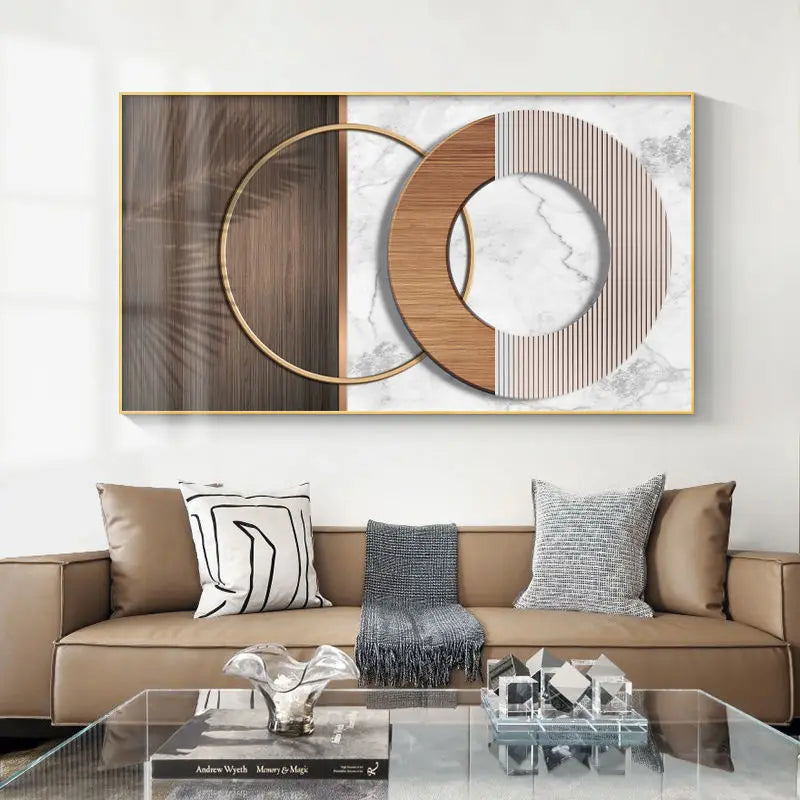 Moderne Ästhetik Abstrakte Sonne & Mond Wandkunst Feine Kunst Leinwanddrucke Bilder für luxuriöses Loft Wohnzimmer Esszimmer Lifestyle Kunst Dekor | Brehn