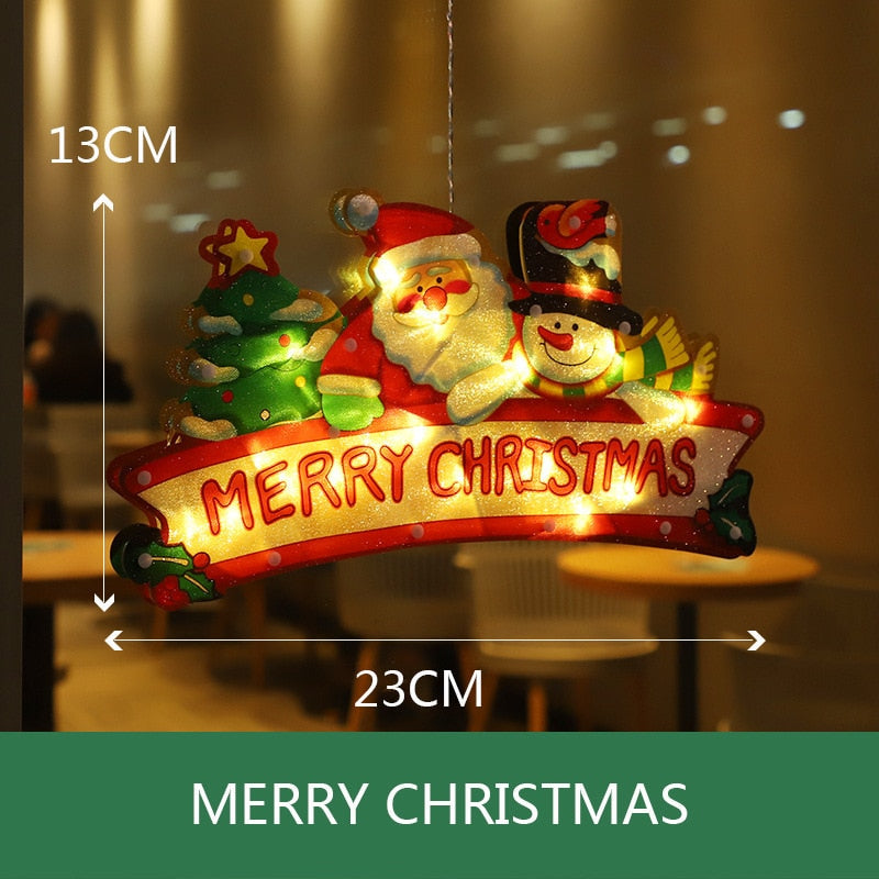 Brehn | Blinkende Weihnachtsdeko Fensterhängende Lichter