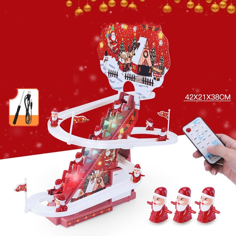 Brehn | Kletternder Weihnachtsmann Rennbahn Spielzeugset