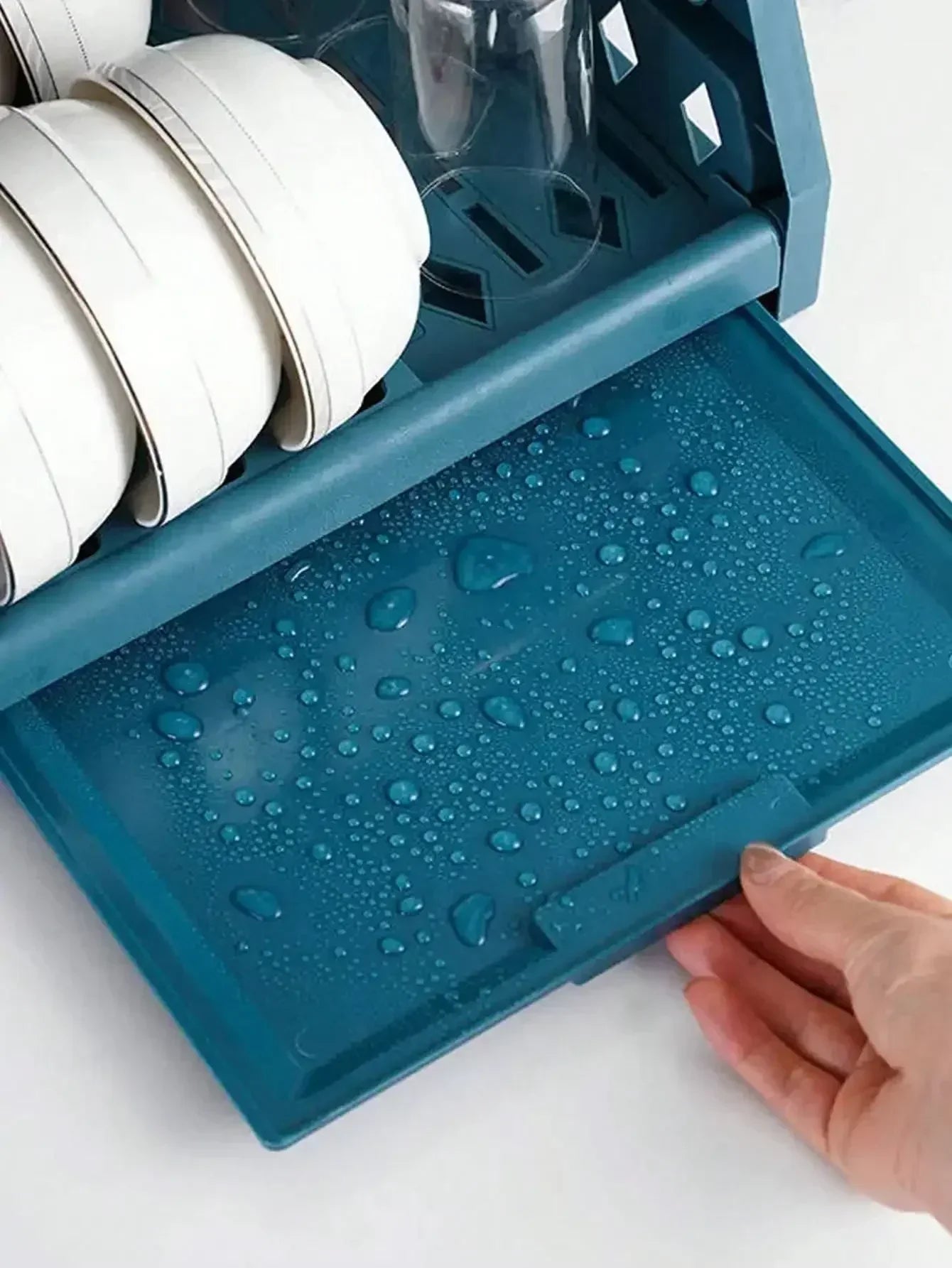 Faltbarer Geschirrorganizer – Praktischer Abtropfständer für Geschirr, Platzsparend und Einfach zu Reinigen, Perfekt für Moderne Küchen und Kleinen Raum | Brehn
