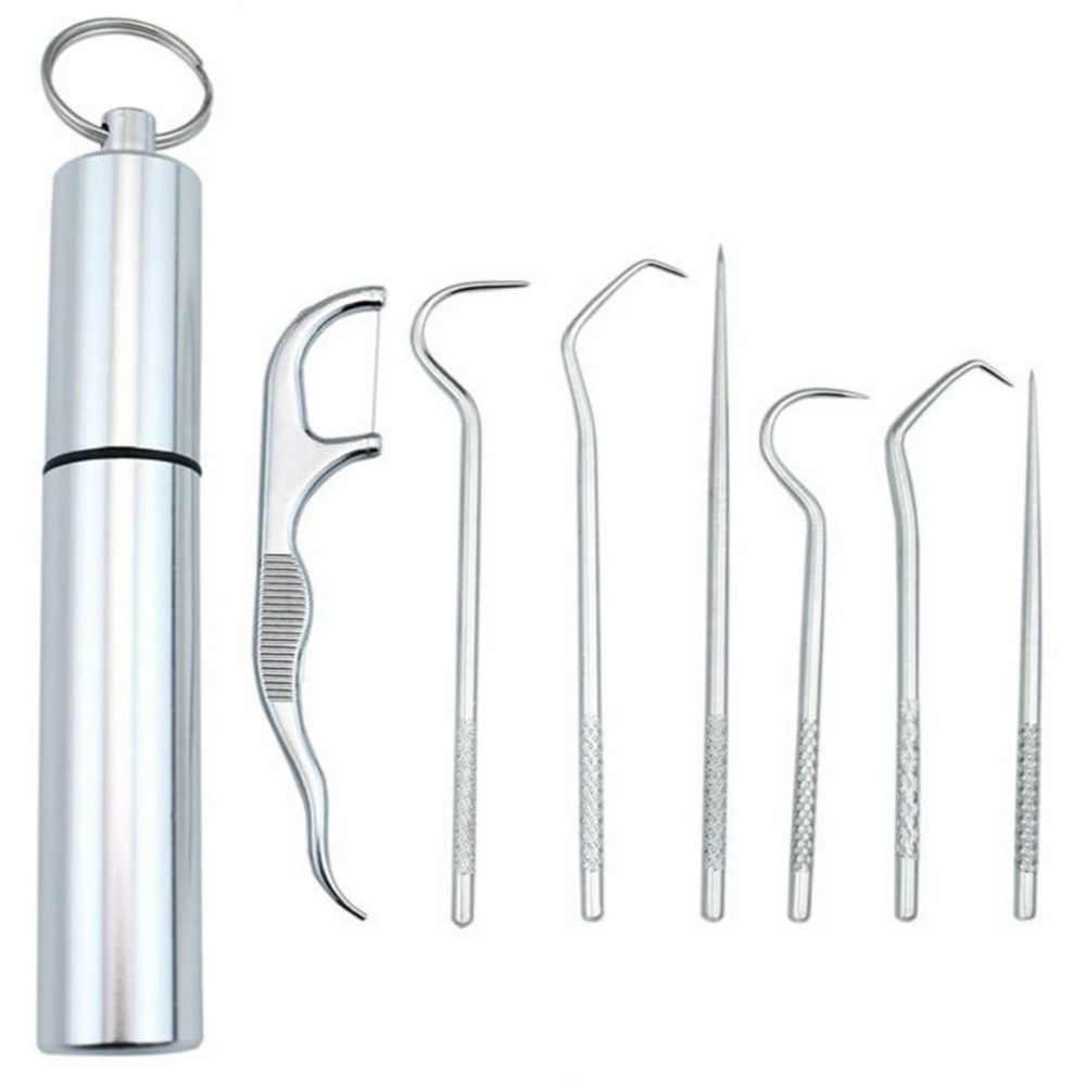 7-teiliges Edelstahl Zahnstocher Set | Brehn