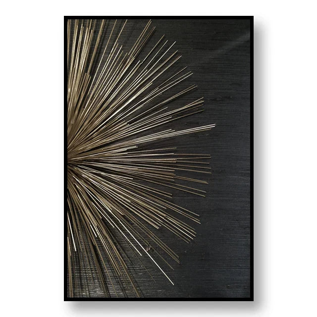 Abstrakte schwarze goldene Baumringe Wandkunst Fine Art Leinwanddrucke Licht Luxus Bilder für Wohnzimmer Foyer Eingangsbereich Empfangsraum Kunst Dekor