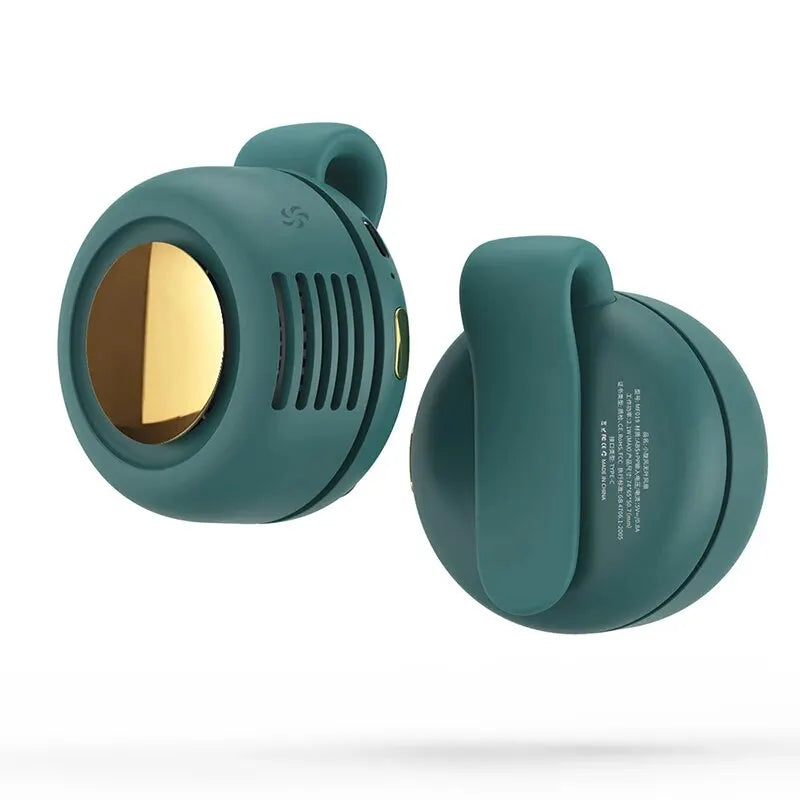 Whirlwind bladloser Ventilator – Tragbarer USB-ladbarer Mini-Ventilator mit Knopfdesign, geräuschlos für Zuhause und Reisen im Freien | Brehn