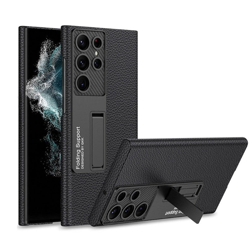 Brehn | Luxuriöse, ultradünne Leder-Telefonhülle, stoßfest, für Samsung Galaxy 23