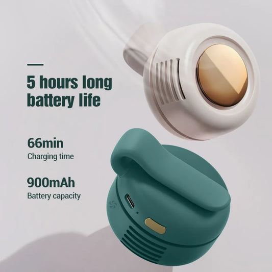 Whirlwind bladloser Ventilator – Tragbarer USB-ladbarer Mini-Ventilator mit Knopfdesign, geräuschlos für Zuhause und Reisen im Freien | Brehn