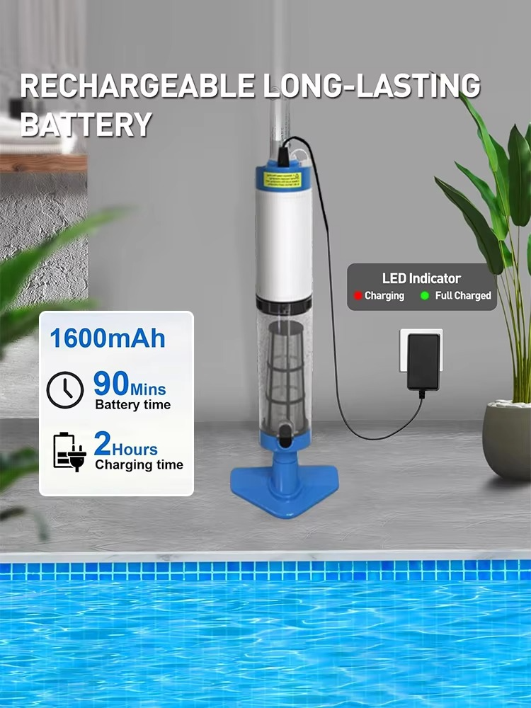 Kabelloser, wiederaufladbarer Pool-Staubsauger mit 3-in-1-Reinigungsfunktion