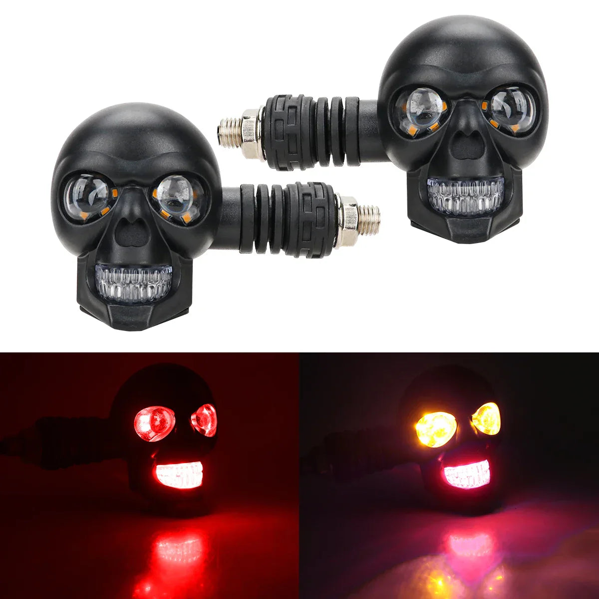 Brehn | Gruseliges Skull LED Motorrad Blinkleuchte